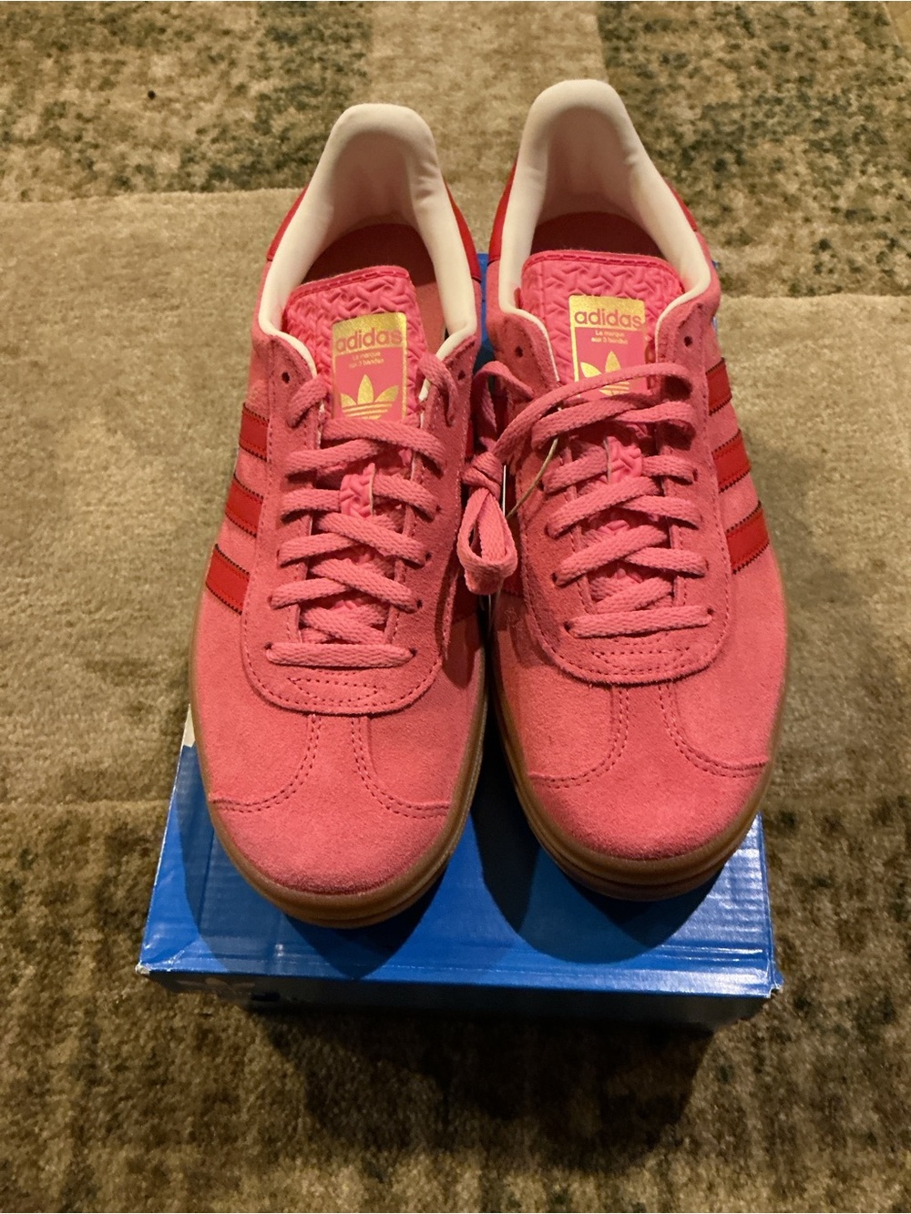 adidas Gazelle Bold J Youth 6.5 women’s 7.5 JQ7407 brand new in box.